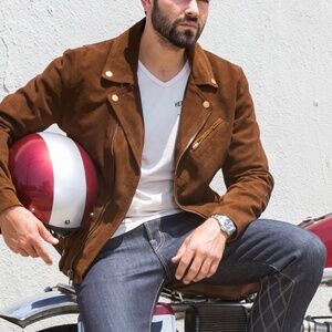 HEROES MOTORCYCLES Jacket Suede “Westside” Men NWT